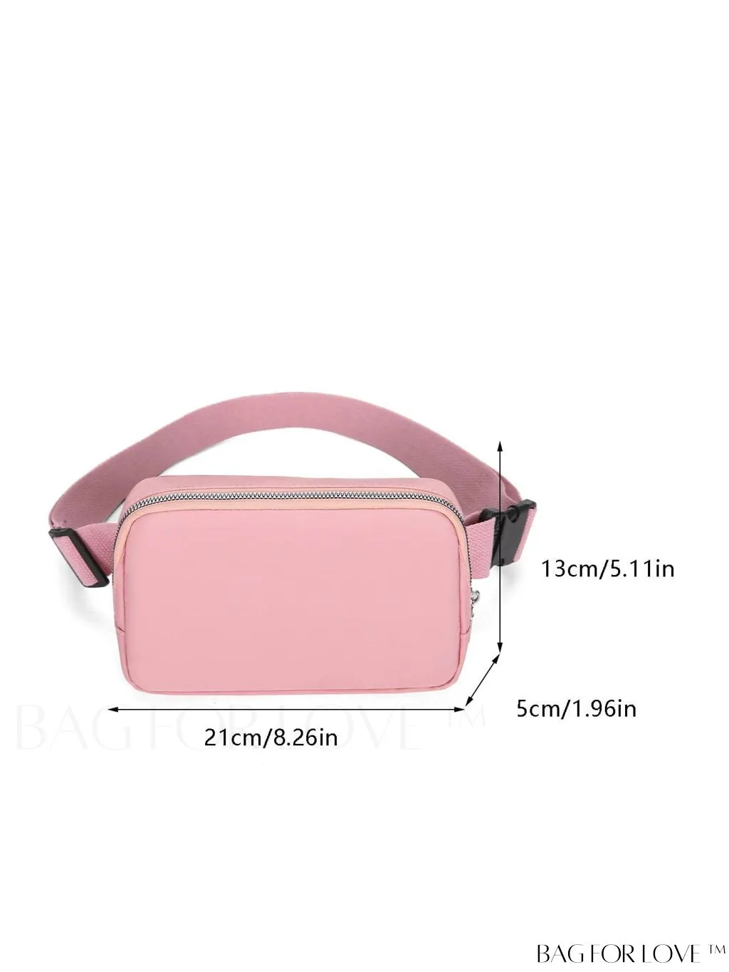 BagForLove - Compact Fanny Pack: Zipper Closure and Minimalist Release Buckle