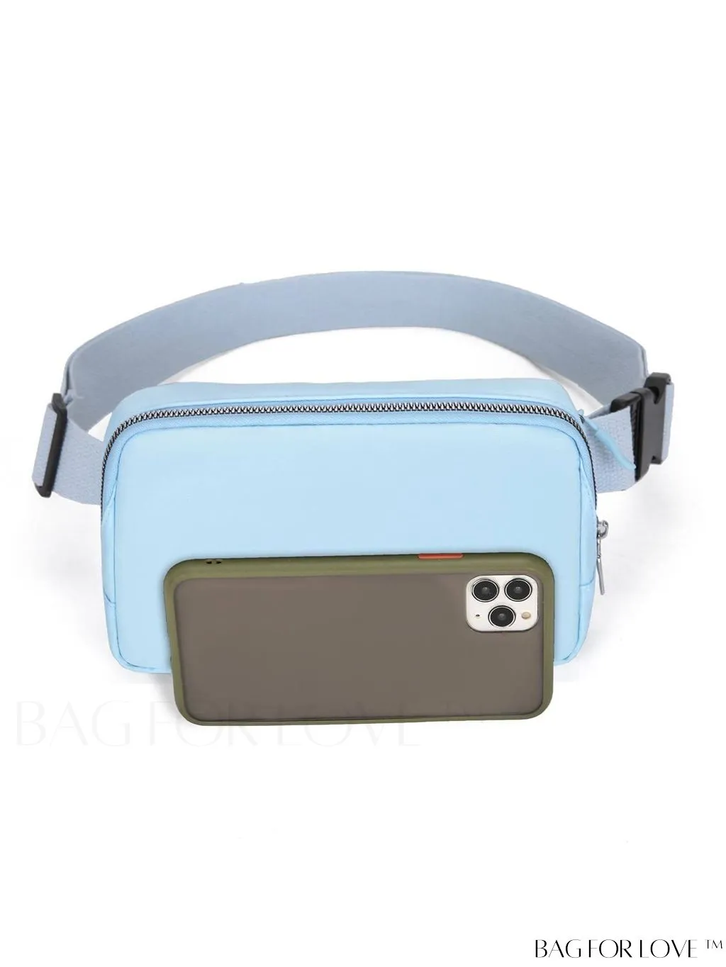 BagForLove - Compact Fanny Pack: Zipper Closure and Minimalist Release Buckle