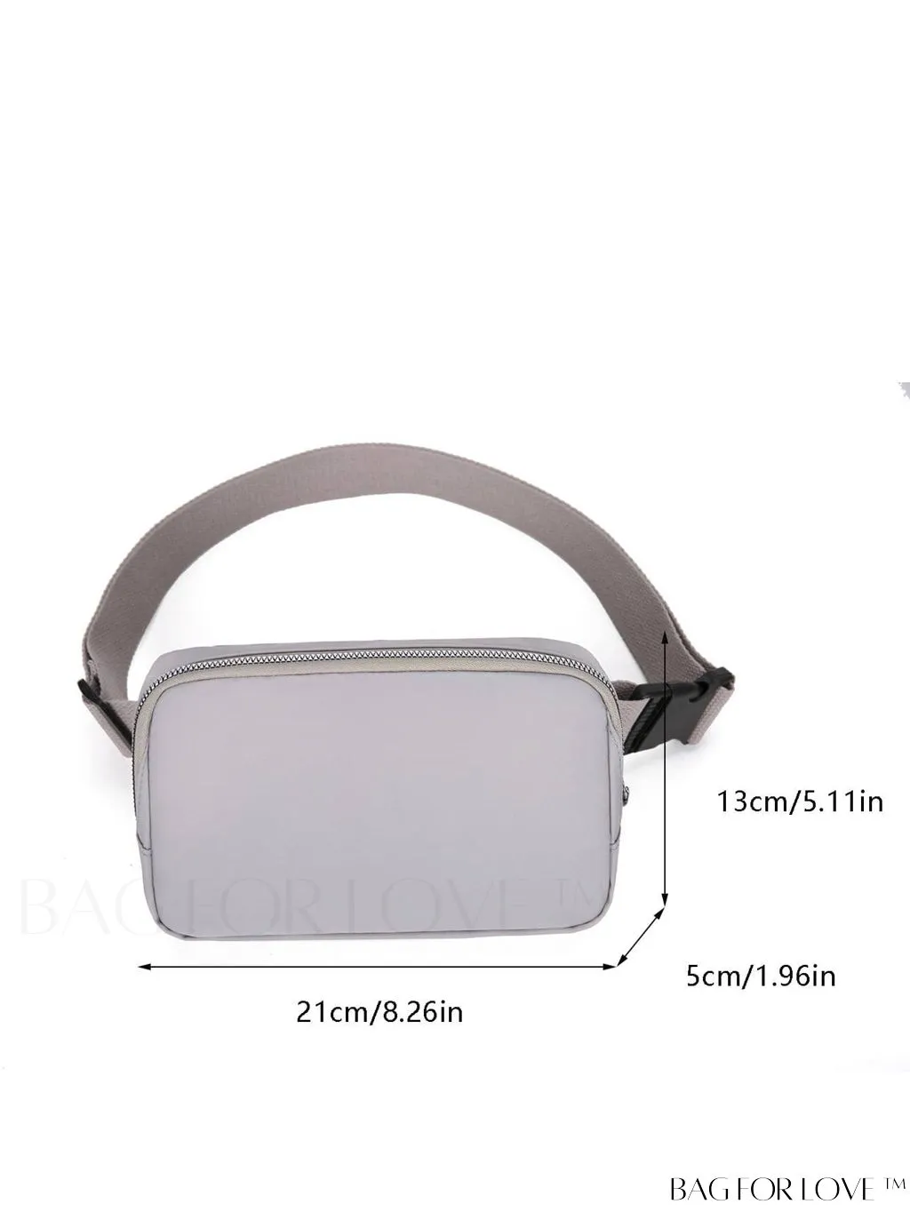 BagForLove - Compact Fanny Pack: Zipper Closure and Minimalist Release Buckle