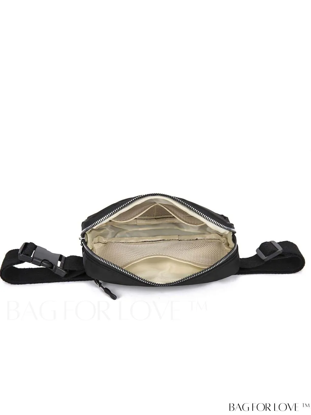 BagForLove - Compact Fanny Pack: Zipper Closure and Minimalist Release Buckle