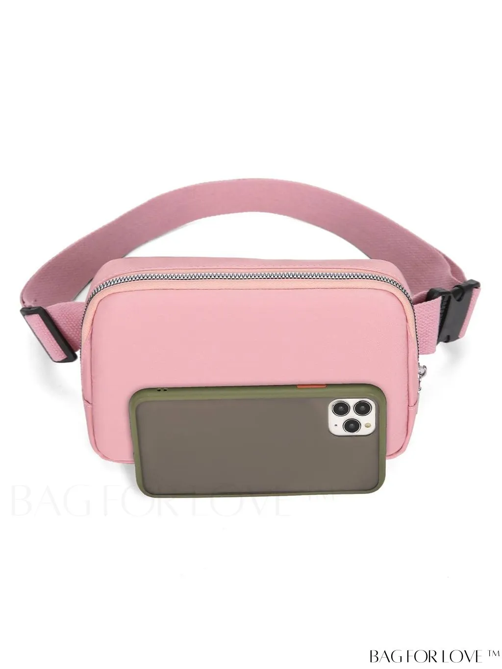 BagForLove - Compact Fanny Pack: Zipper Closure and Minimalist Release Buckle