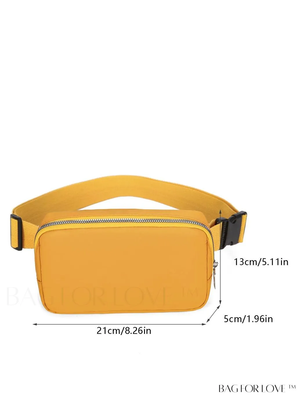 BagForLove - Compact Fanny Pack: Zipper Closure and Minimalist Release Buckle