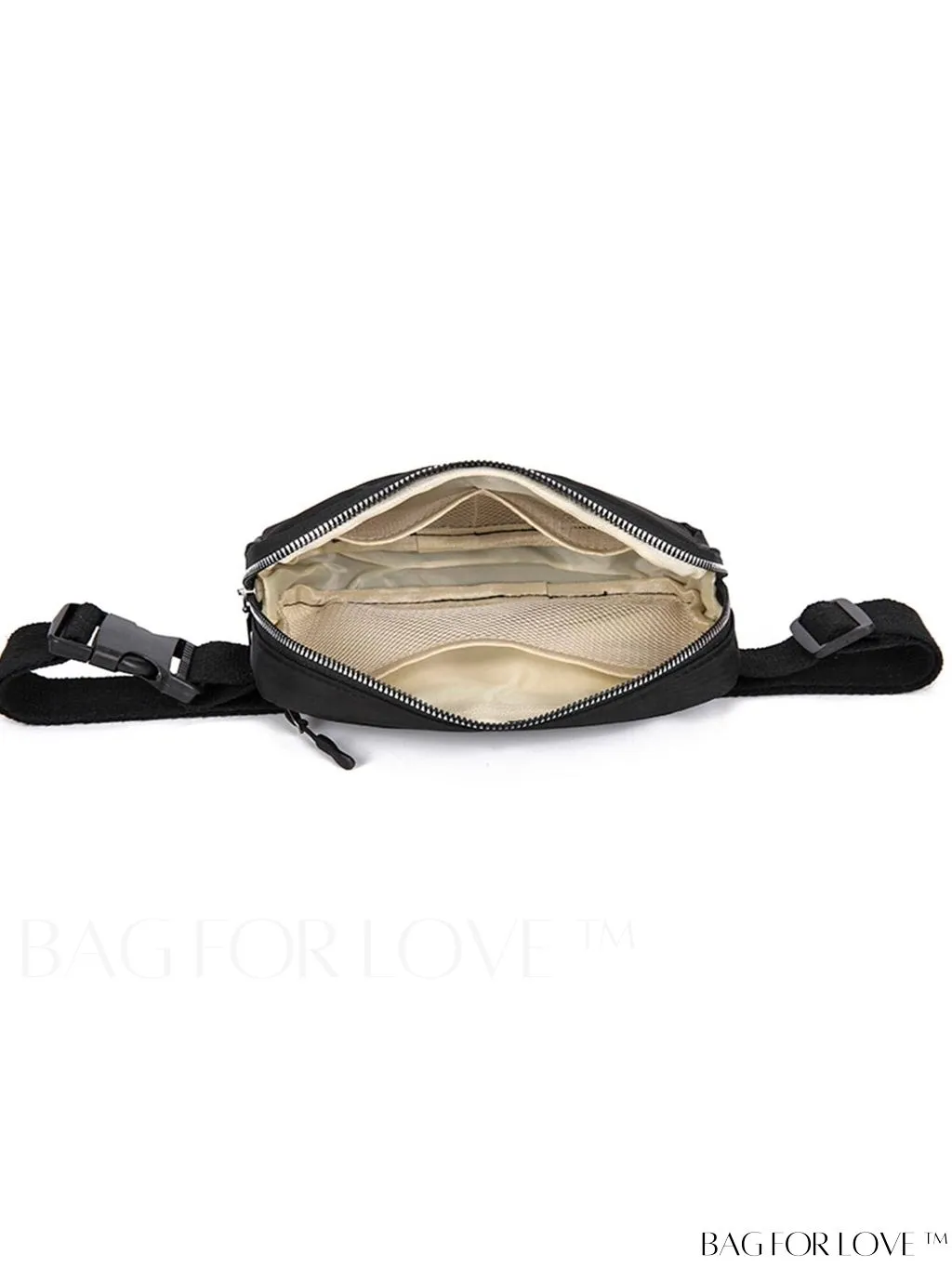 BagForLove - Compact Pink Casual Fanny Pack with Zipper and Adjustable Strap