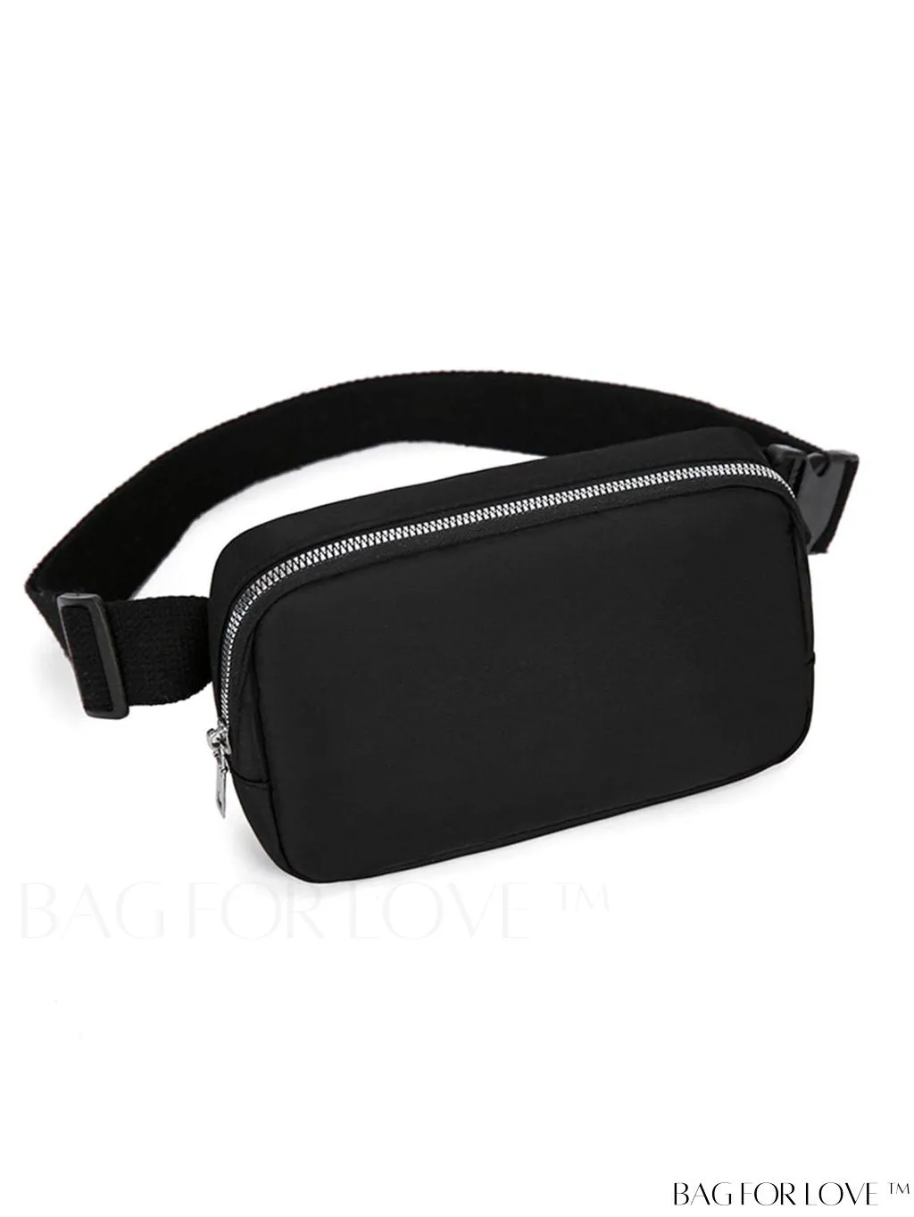 BagForLove - Compact Pink Casual Fanny Pack with Zipper and Adjustable Strap