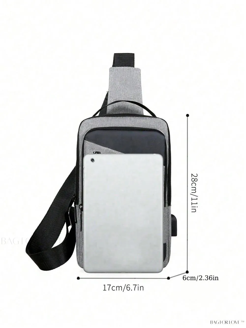 BagForLove - Multi-Functional Nylon Chest Bag with Charging Outlets