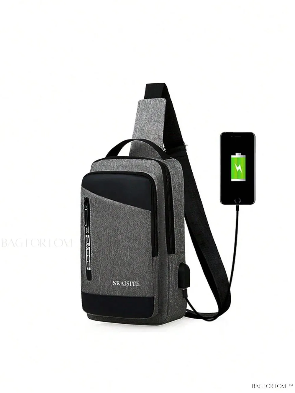 BagForLove - Multi-Functional Nylon Chest Bag with Charging Outlets