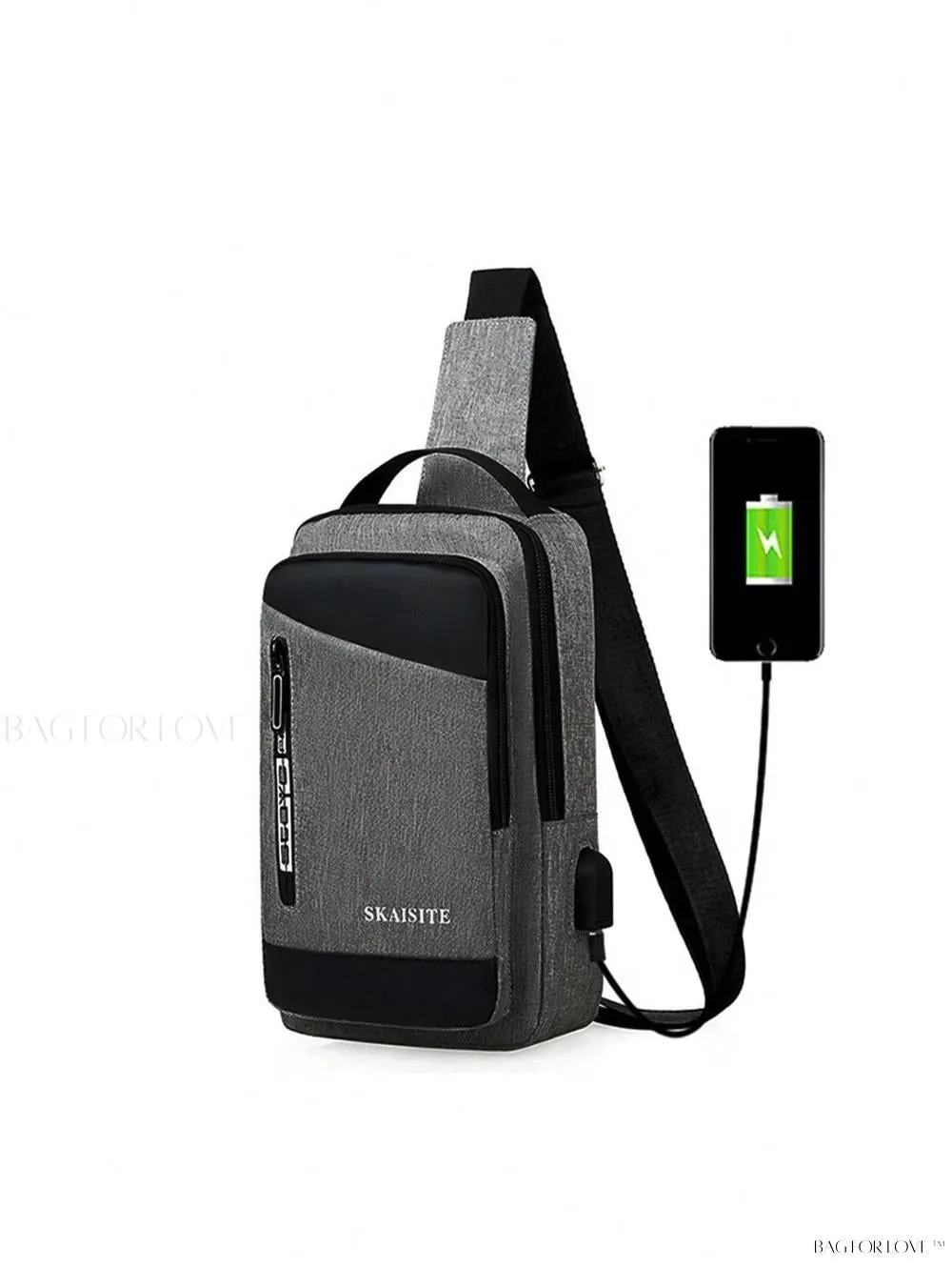 BagForLove - Multi-Functional Nylon Chest Bag with Charging Outlets