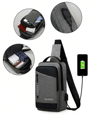 BagForLove - Multi-Functional Nylon Chest Bag with Charging Outlets