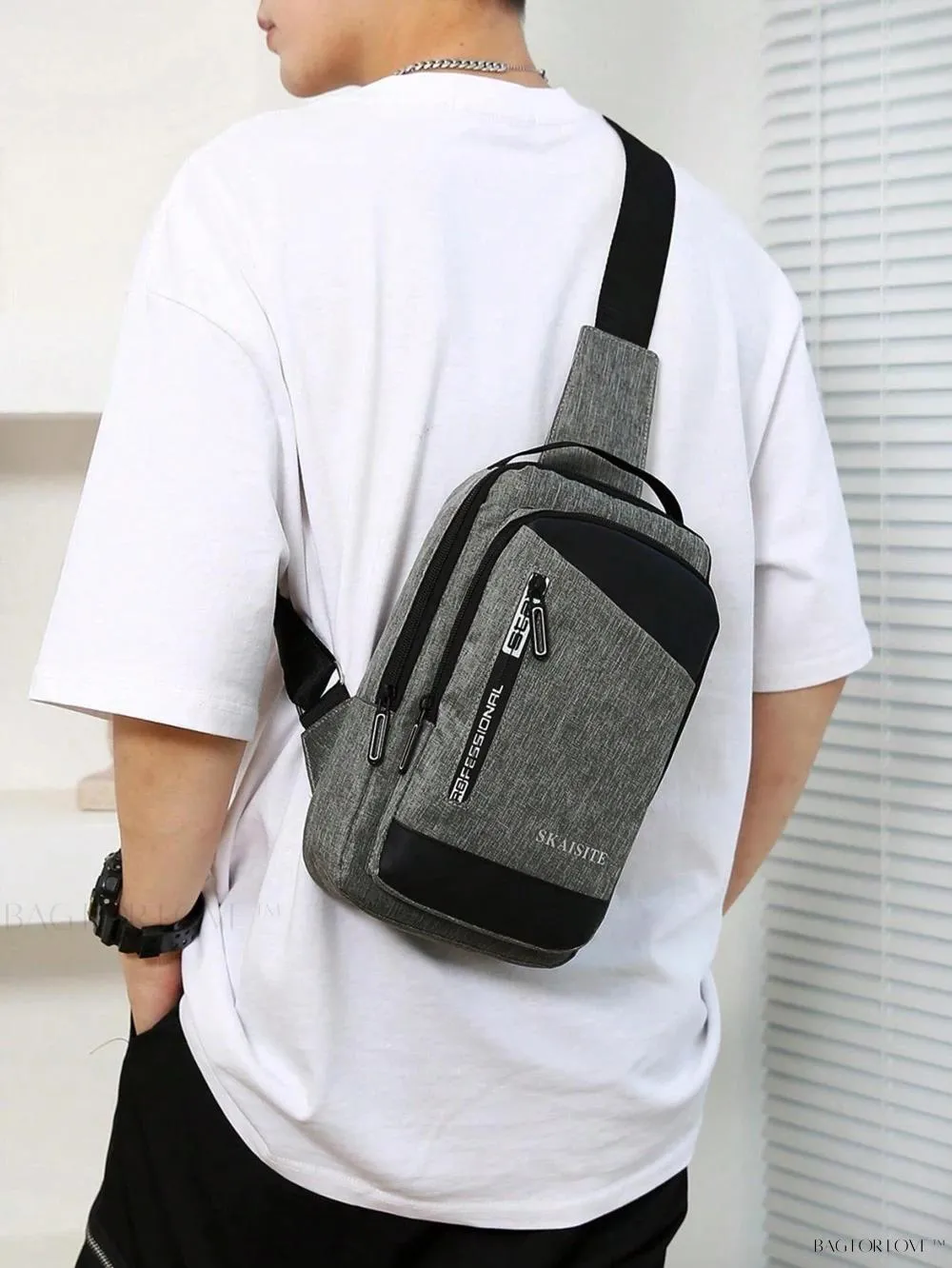 BagForLove - Multi-Functional Nylon Chest Bag with Charging Outlets