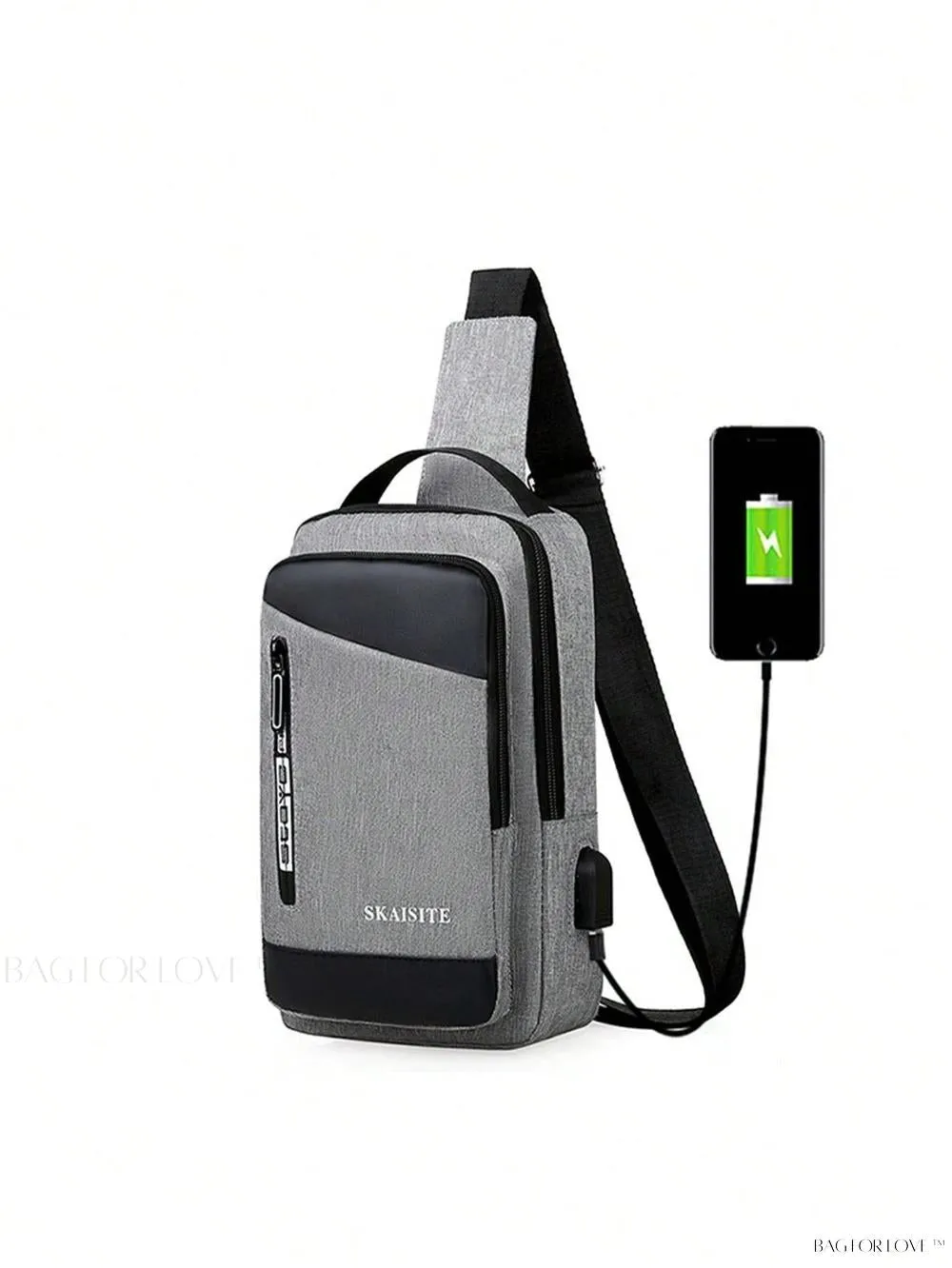 BagForLove - Multi-Functional Nylon Chest Bag with Charging Outlets
