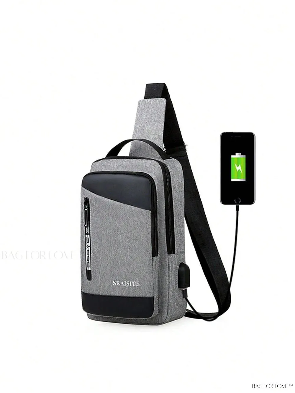 BagForLove - Multi-Functional Nylon Chest Bag with Charging Outlets
