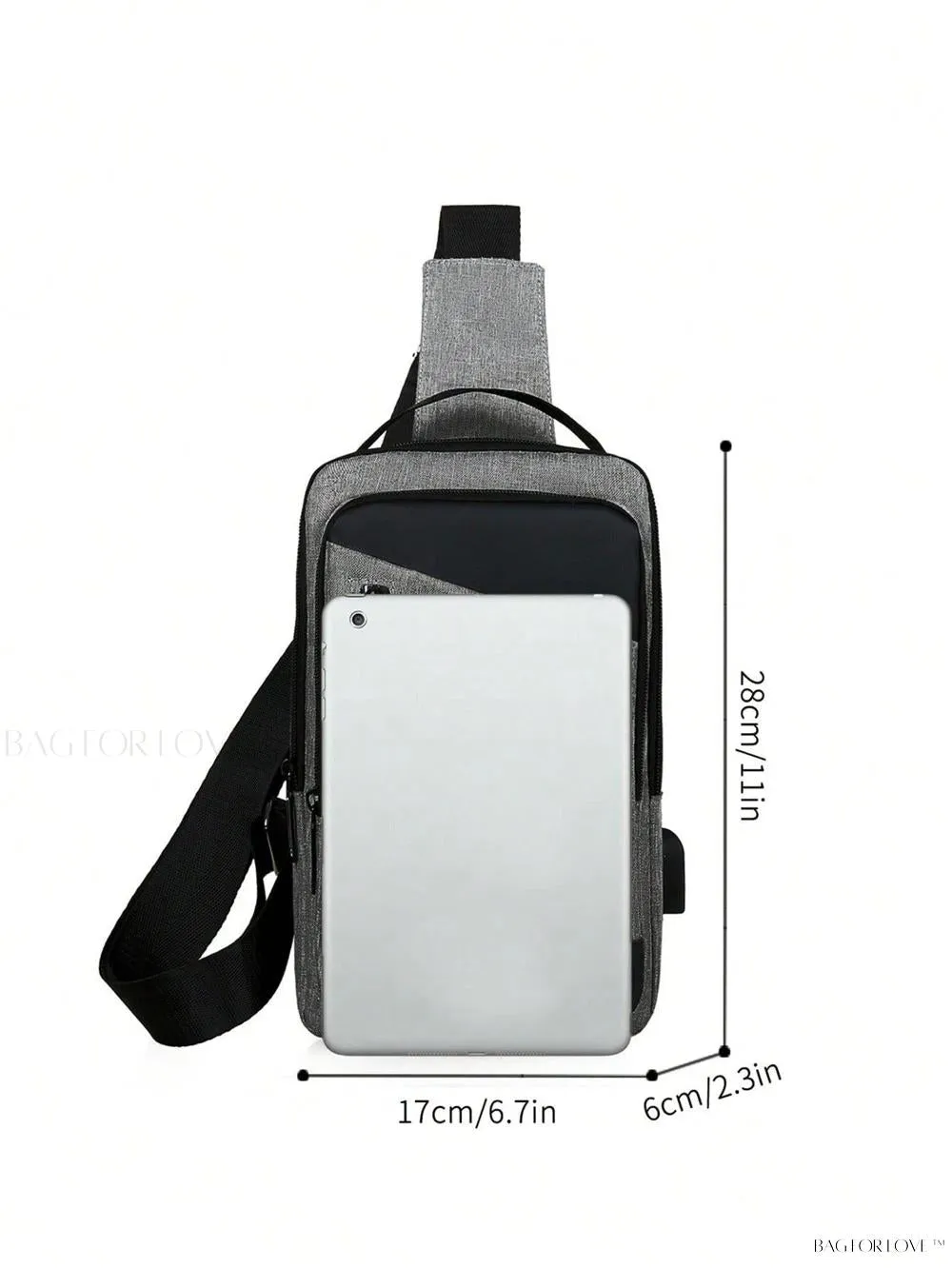 BagForLove - Multi-Functional Nylon Chest Bag with Charging Outlets