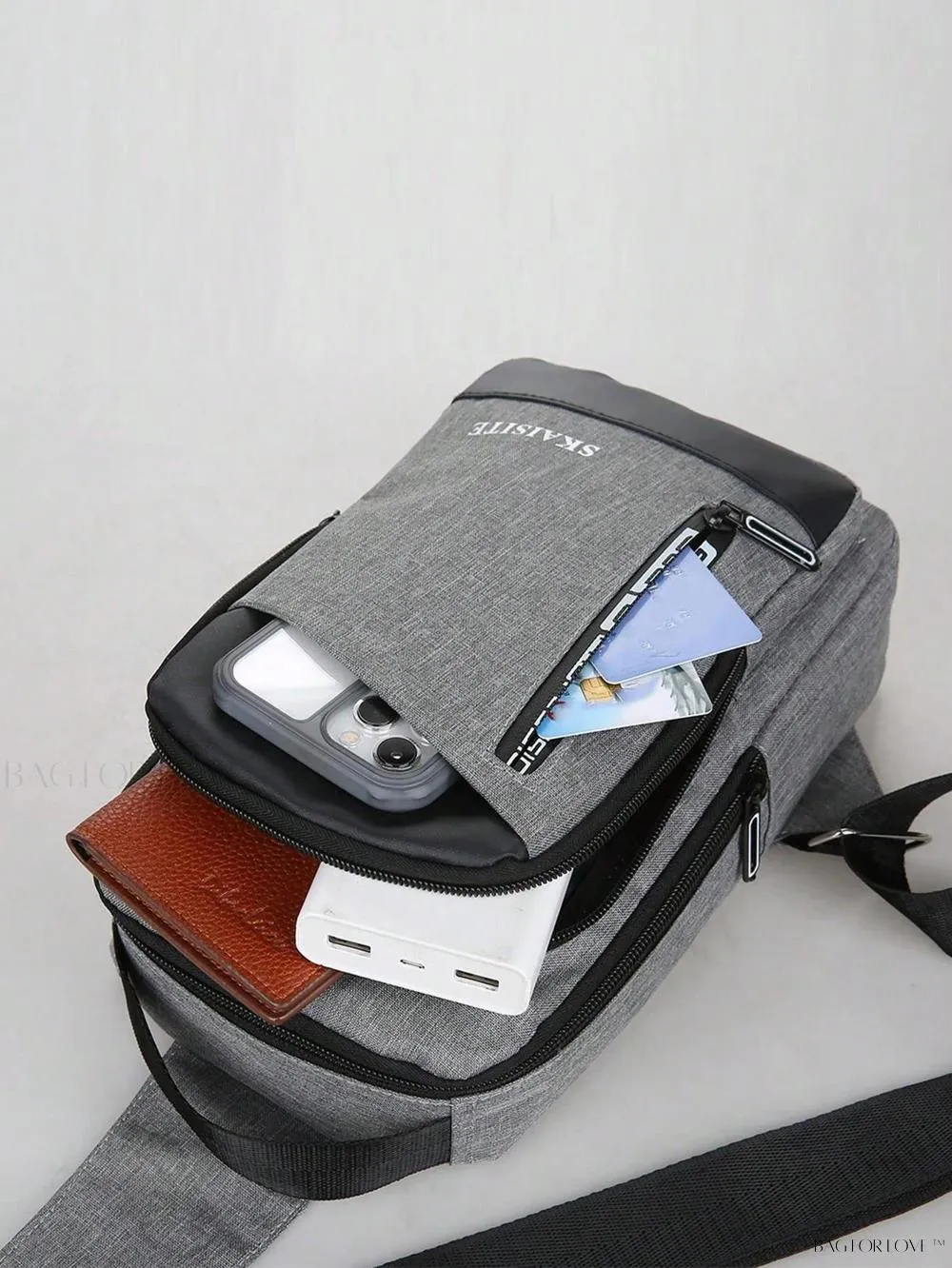 BagForLove - Multi-Functional Nylon Chest Bag with Charging Outlets