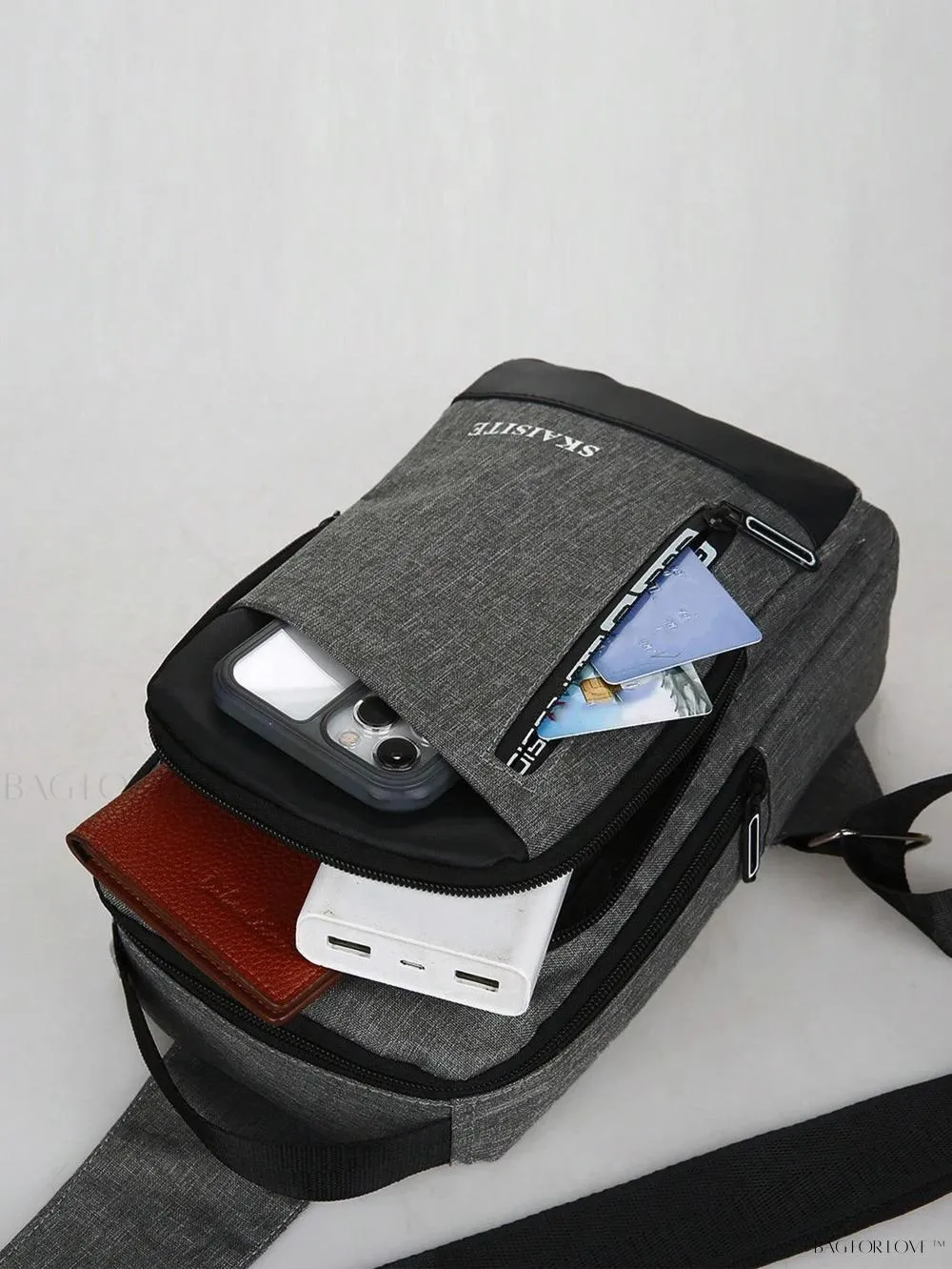 BagForLove - Multi-Functional Nylon Chest Bag with Charging Outlets