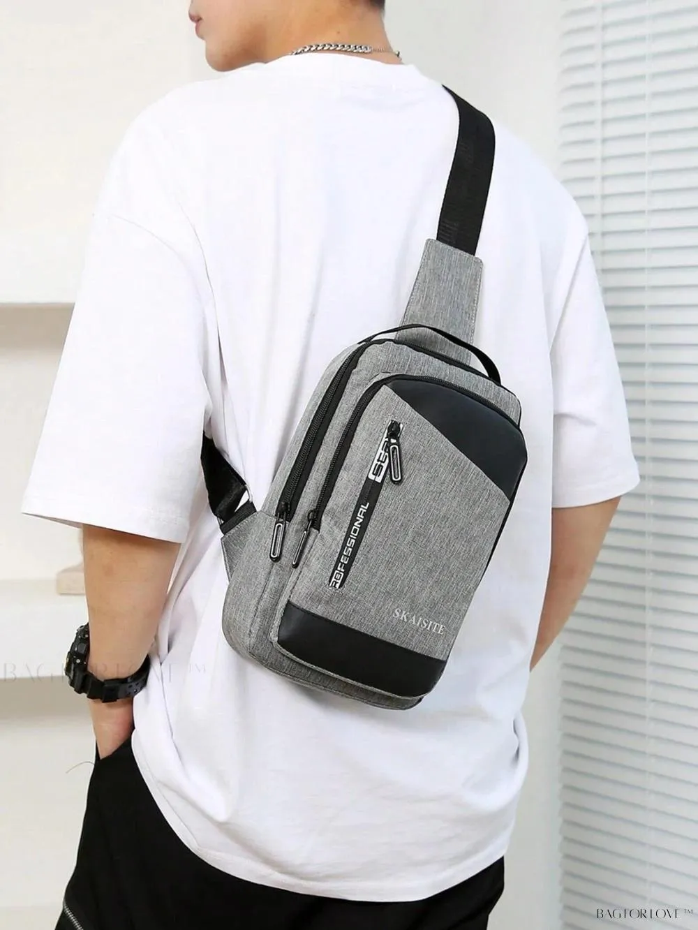 BagForLove - Multi-Functional Nylon Chest Bag with Charging Outlets