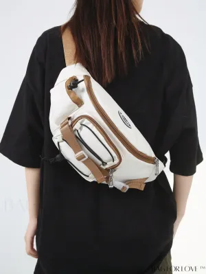 BagForLove - Stylish Letter Patch Fanny Pack with Spacious Drawstring Design