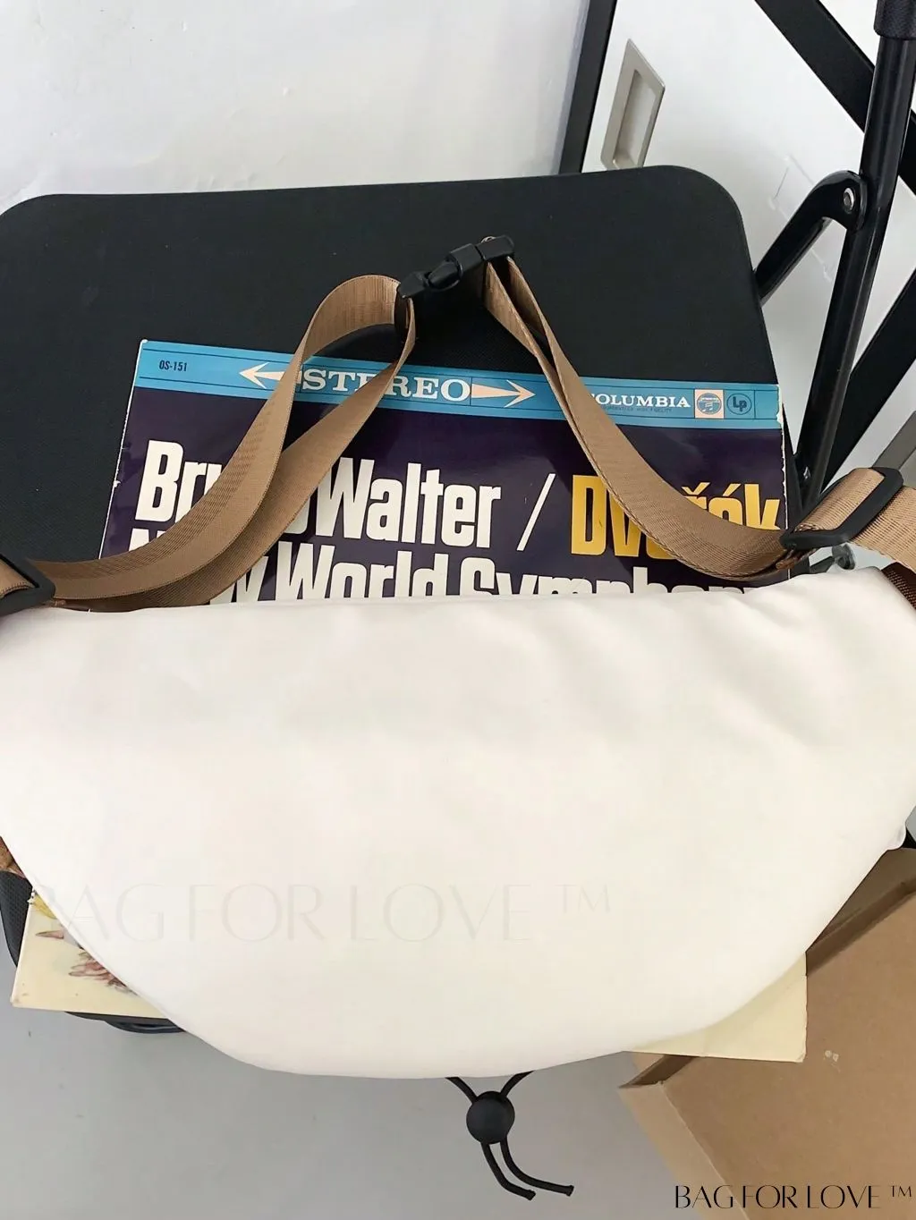 BagForLove - Stylish Letter Patch Fanny Pack with Spacious Drawstring Design
