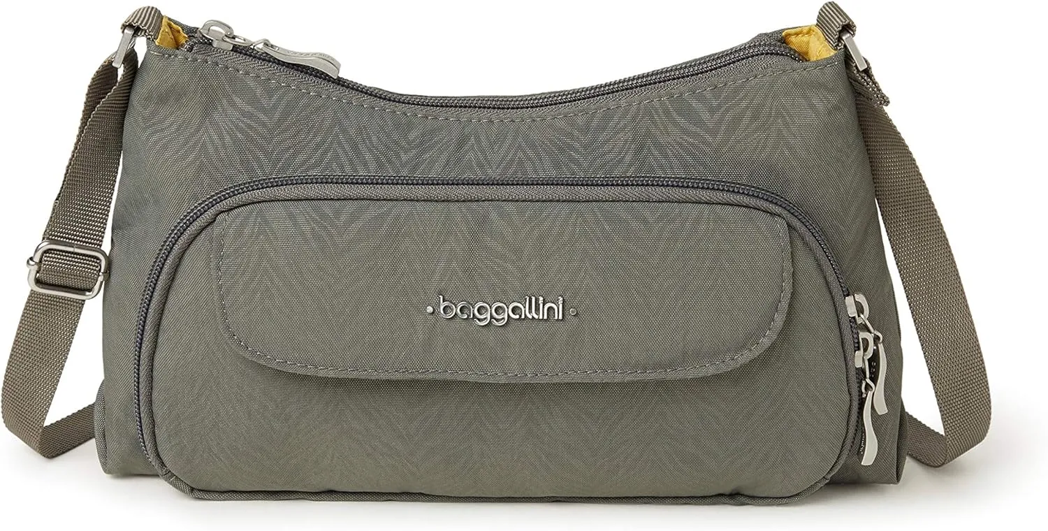 Baggallini Everyday Crossbody Bag, Pewter Zebra