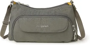 Baggallini Everyday Crossbody Bag, Pewter Zebra