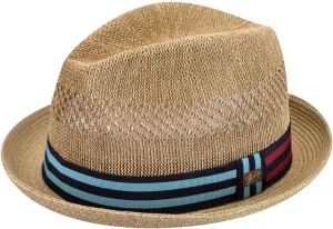 Bailey of Hollywood Men's Berle Fedora Trilby Hat with Striped Band