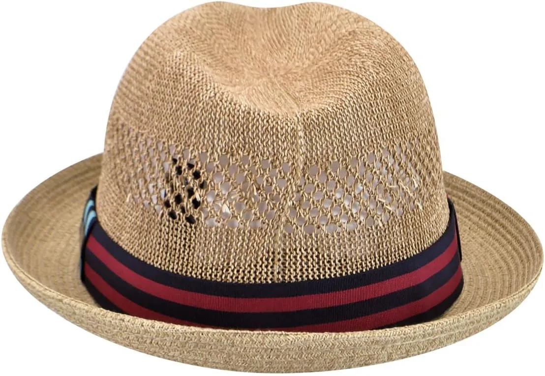 Bailey of Hollywood Men's Berle Fedora Trilby Hat with Striped Band