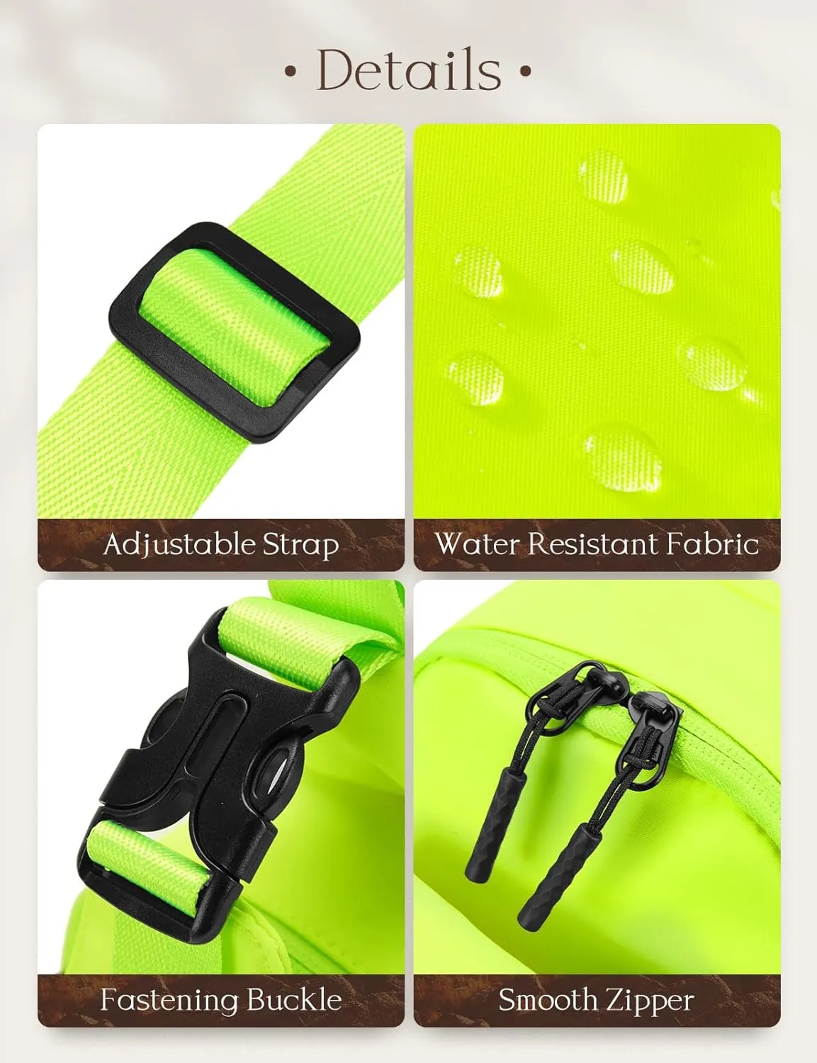 baleaf Daily Sling Bag Crossbody Backpack Adjustable Strap Shoulder Chest Daypack Casual Traveling Hiking Daily Green
