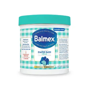 Balmex Complete Protection Daily Baby Diaper Rash Cream, Clinically Proven To Reduce Redness in Just One Use*, with Zinc Oxide   Botanicals, Pediatrician-Recommended & Dermatologist Tested, 16oz