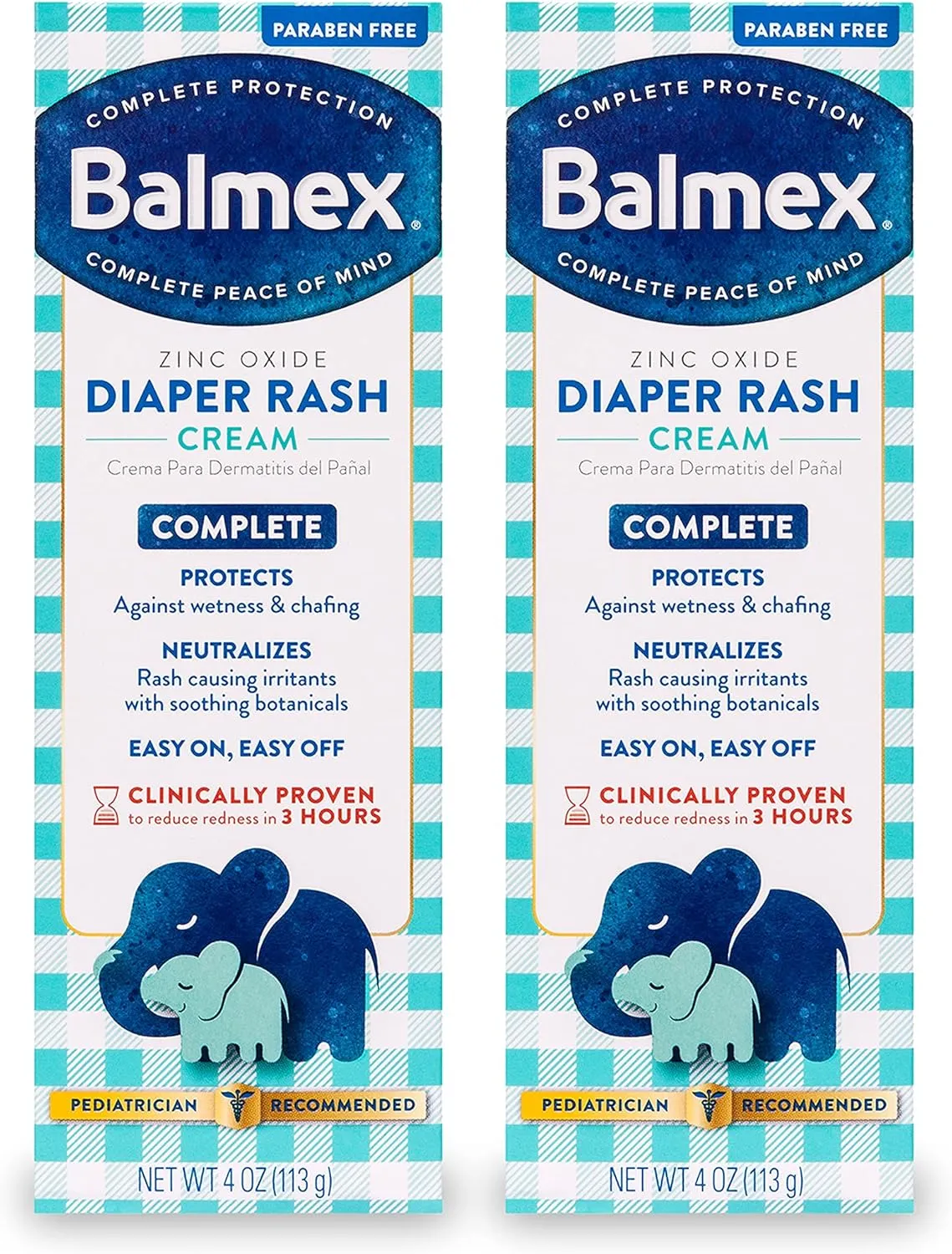 Balmex Diaper Rash Cream 4 Oz. 2 Pack
