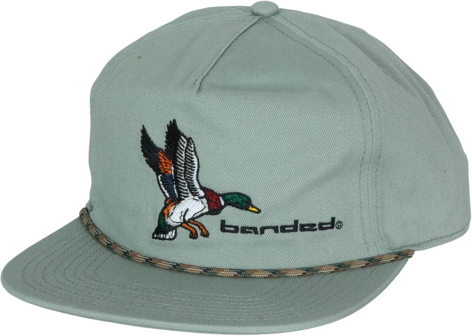 Banded Mallard Cap – Adjustable Snapback Hunting Hat with Embroidered Waterfowl Design