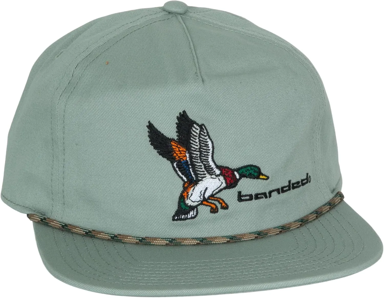 Banded Mallard Cap – Adjustable Snapback Hunting Hat with Embroidered Waterfowl Design