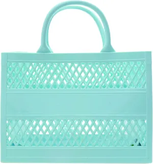 Beach Bag, Jelly Beach Bag Plastic Basket Purse, Flower Tote Bag Aesthetic, Gift Bag for Kids,Girls, Women