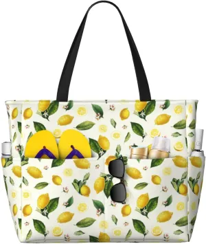 Beach Tote Bag for Women Beach Bag Waterproof and Sandproof Tote Bag with Wet Bag Large Travel Bag for Weekend Travel