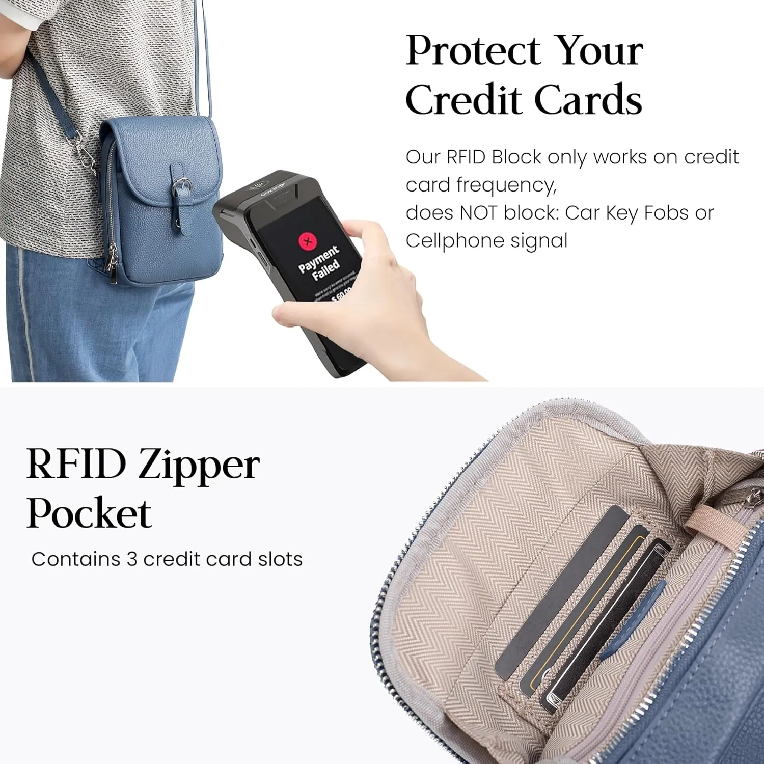 befen Genuine Leather Small Crossbody Bags for Women Cross Body Bag Purses Cell Phone Purse for Travel with RFID Card Slots