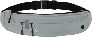 Belt Bag Running Waist Pack Sport Workout Exercise Fitness Runner Belt Men Women Jogger Slim(Grey)
