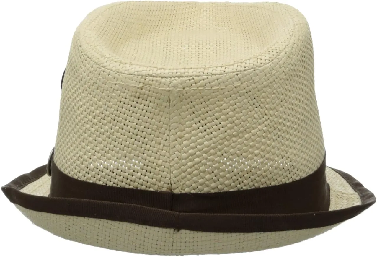 Ben Sherman Men's Solid Straw Trilby Hat