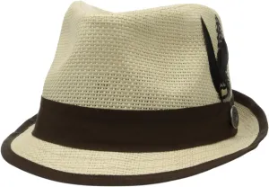 Ben Sherman Men's Solid Straw Trilby Hat