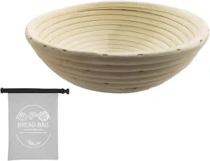 Benetton Bread Proofing Basket with Reusable Bread Bags