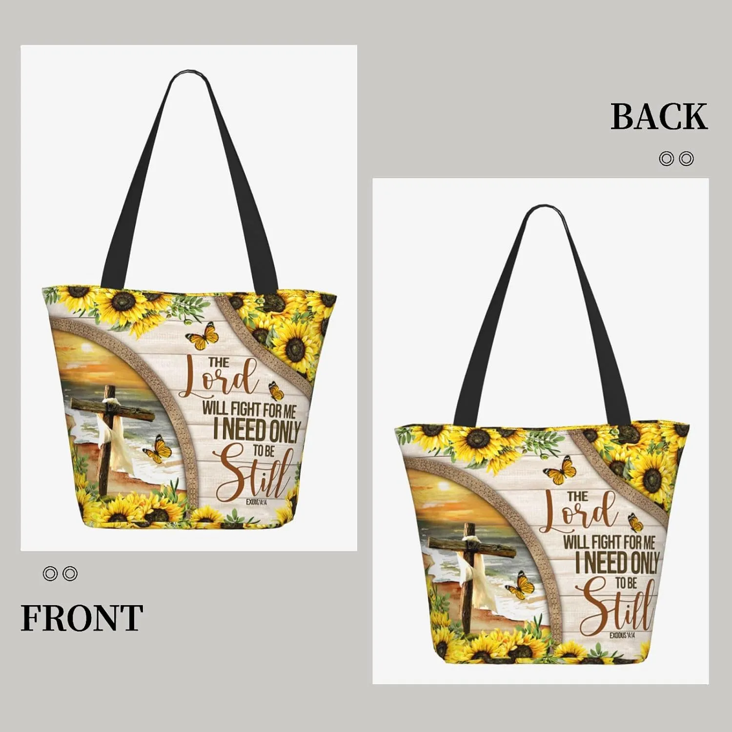 Bible Tote Bags for Women Christian Tote Bag Religious Church Bags for Women Organizer Christian Gift With Zipper