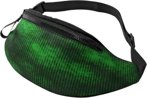Big Data Green Data Fanny Pack, Crossbody Waist Packs for Women Men Waist Bags with Adjustable Strap for Travel Running Hiking Sport