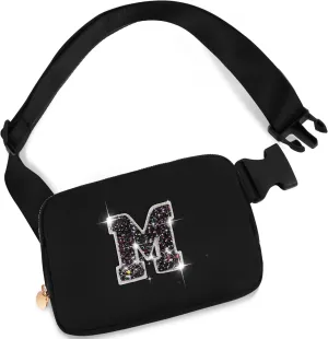 Birthday Gifts for 4 5 6 7 8 9 10 11 12 13 14 Year Old Girls - Fanny Pack Crossbody Bag Purse for Girls Kids Teens Daughter Sister,Personalized Belt Bag Cute Trendy Stuff | M,Black Bag