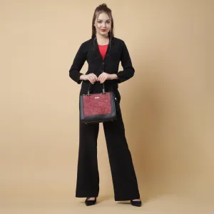 Black Floral Eclipse Handbag | Cara