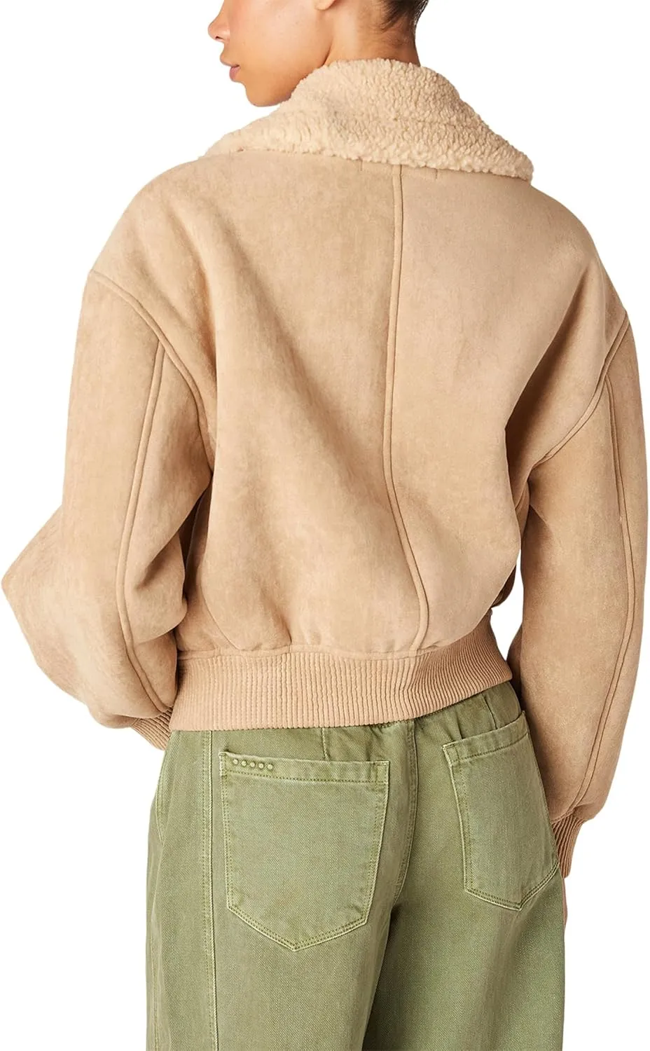 [BLANKNYC] Womens Faux Suede Bomber Jacket