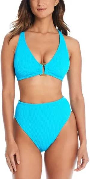 Bleu Rod Beattie Women's High-Waist Bikini Bottoms (Coldwater, 14)