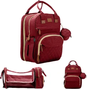 BosiBozi Baby Diaper Bag Backpack- Large Capacity Changing Station, Waterproof & Dust Resistant Baby Bag For Mom Dads, Stylish Travel Diaper Bag With Charging Port, Mosquito Net & Pacifier Case