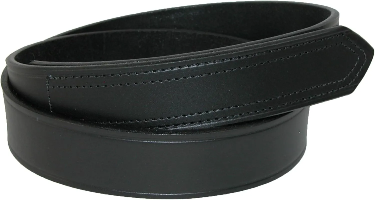 Boston Leather Mens Leather 1 3/8 inch hook and loop fasteners, No Scratch Work Belt | Black 40