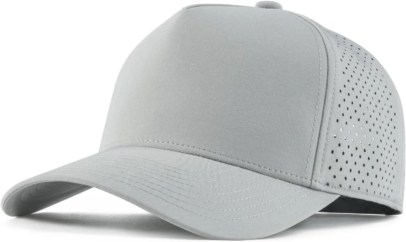 BOTVELA Men Adjustable Snapback Baseball Cap Vented Performance Laser Cut Mesh Hat