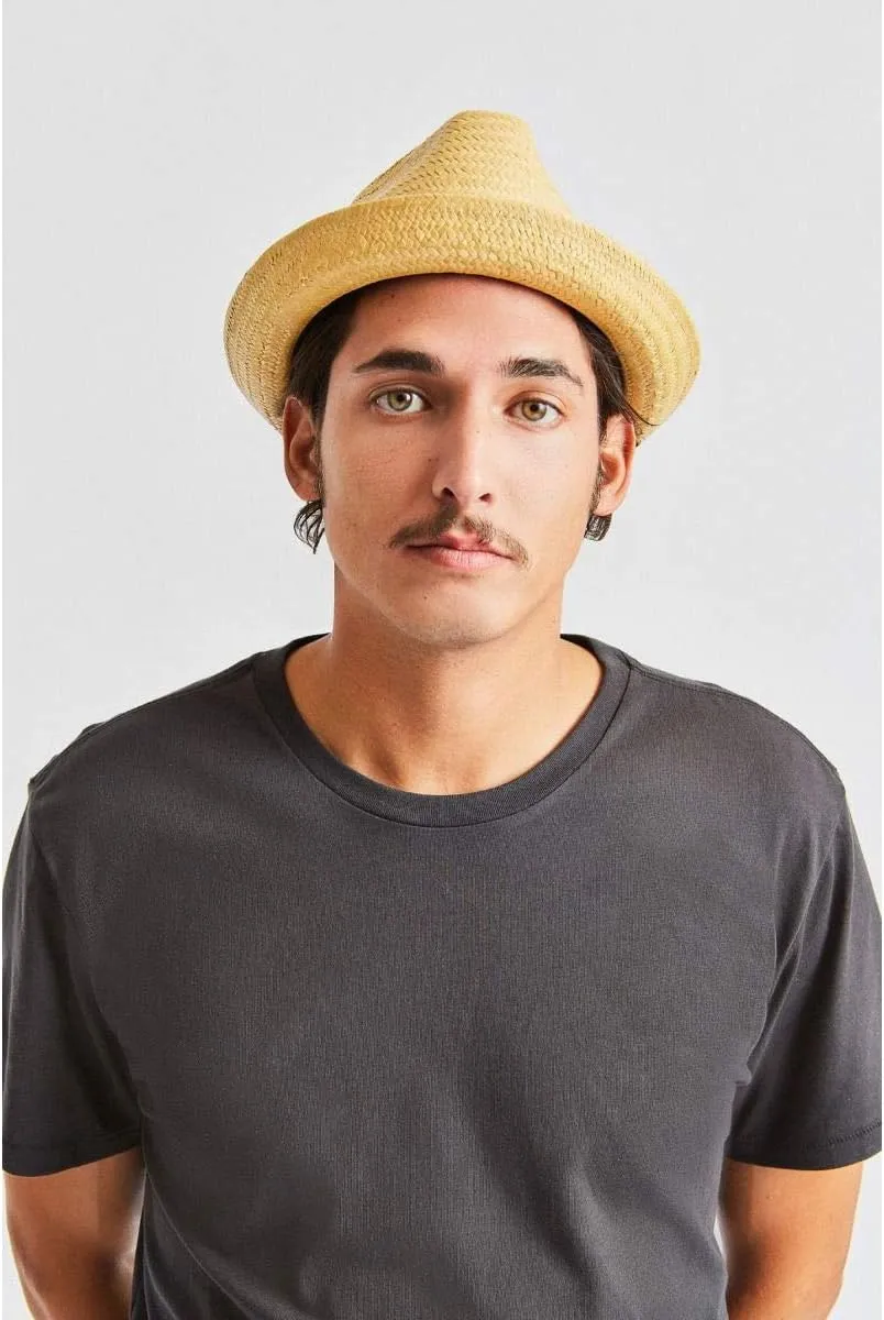 Brixton Men's Castor Straw Fedora Hat
