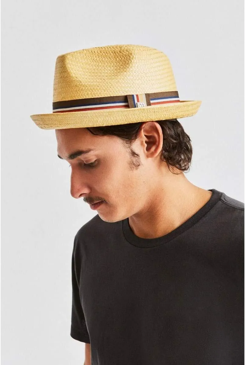 Brixton Men's Castor Straw Fedora Hat