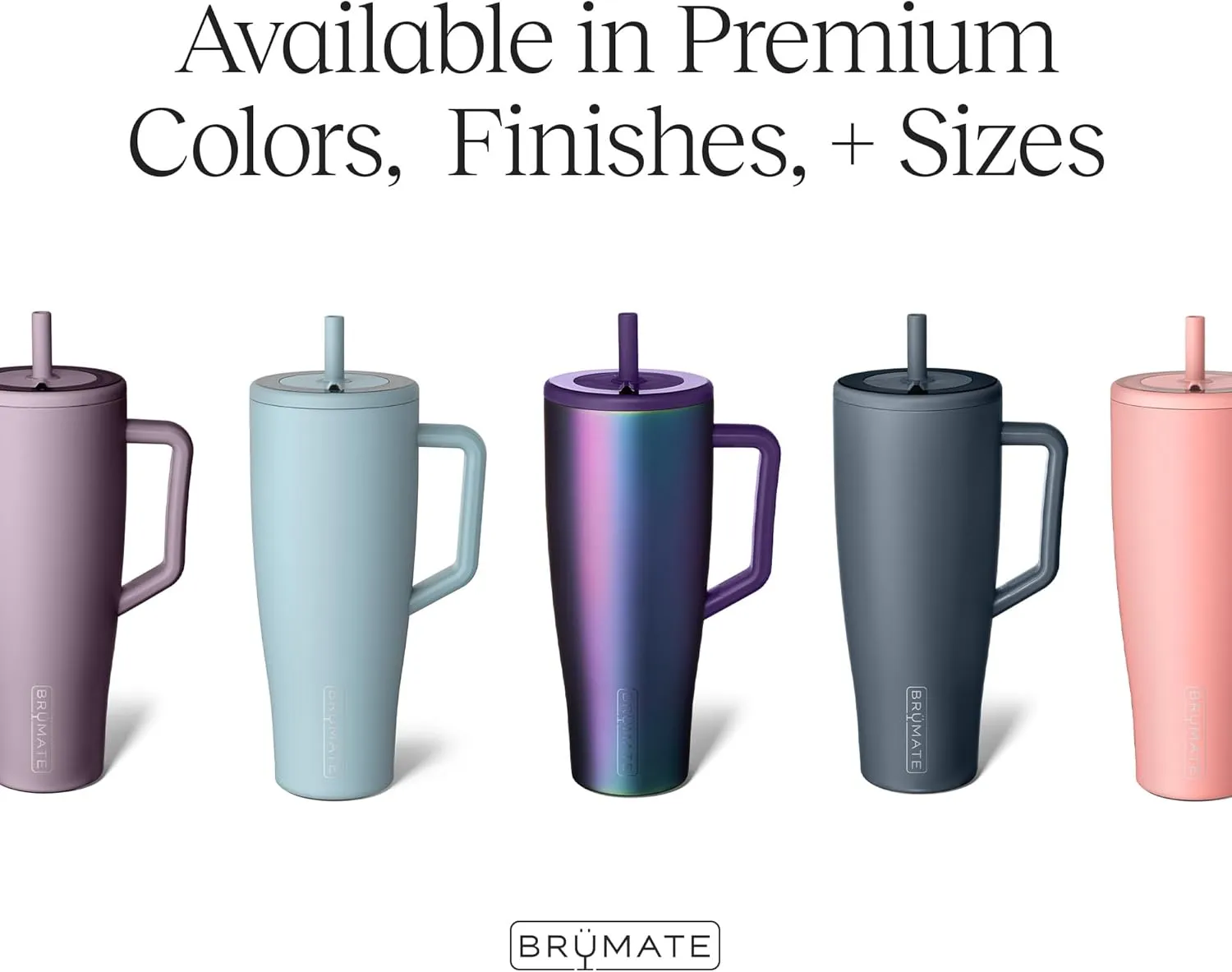 BrüMate Era 40 oz Tumbler with Handle and Straw | 100% Leakproof Insulated Tumbler with Lid and Straw | Made of Stainless Steel | Cup Holder Friendly Base | 40oz (Nightfall Blue)