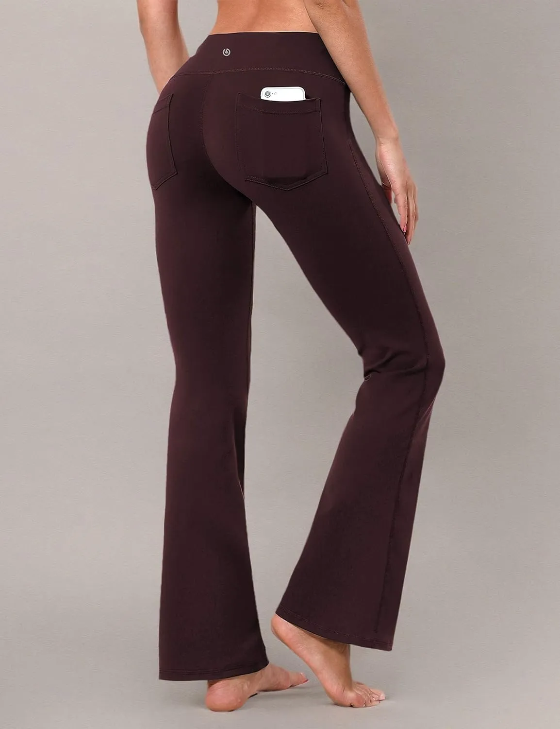 BUBBLELIME 29"/31"/33"/35" 3 Styles Women's Bootcut Yoga Pants Basic/Back Pockets High Waist Workout Tummy Control Flare